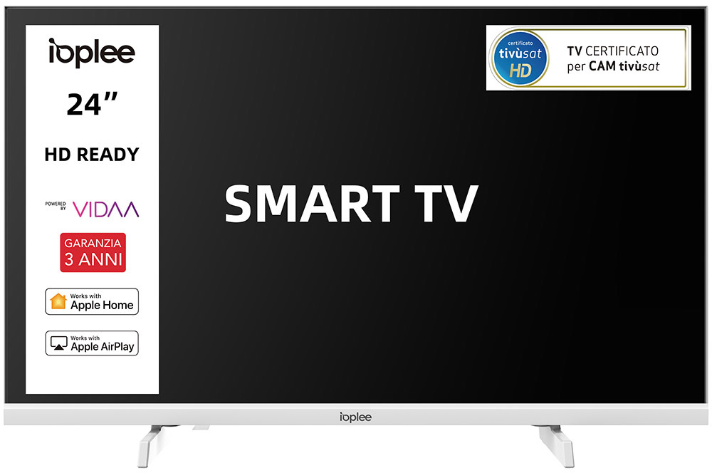 IOPLEE IOP24WVDA SMART TV Bianco 24" HD